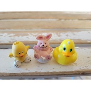 Mini Easter Bunny chicken village decor home